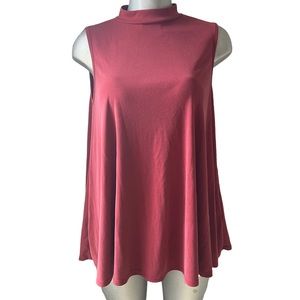Lagenlook Tunic Top Blouse Sleeveless Sleeveless Mock Neck Beth Harmon Aesthetic